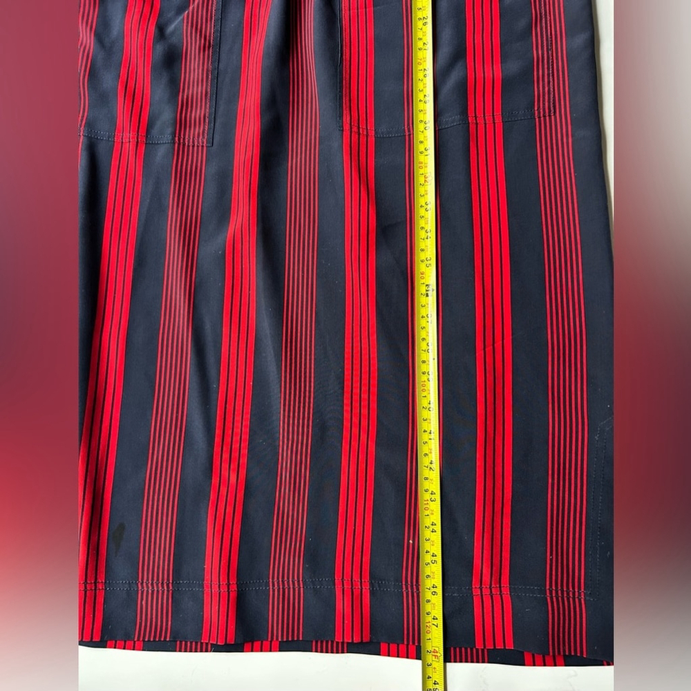 Joseph silk Vertical Striped Shirtdress midi dress red navy royal princess - Picture 8 of 11